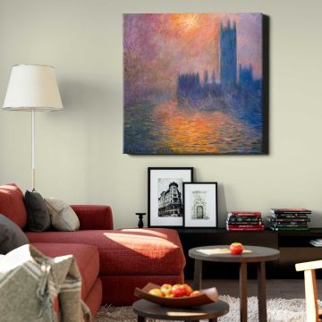Claude Monet The Houses of Parliament, Sunset (1904) — room mockup view 22