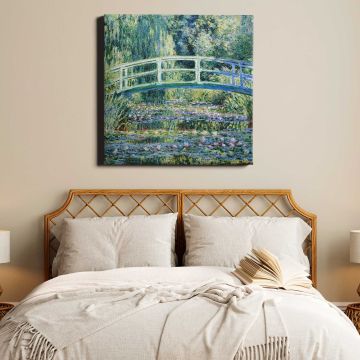 Claude Monet Water Lilies and Japanese Bridge (1899) — room mockup view 17