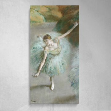 Dancer in Green ca 1883 by Edgar Degas Canvas Wall Art Print