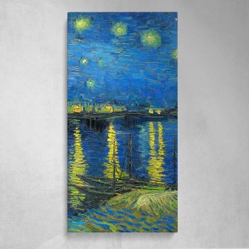 Starry Night Over the Rhone by Vincent van Gogh Canvas Wall Art Print