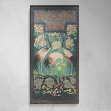 Titelblad voor een kalender voor 1924 1923 by Leo Visser Canvas Wall Art Print