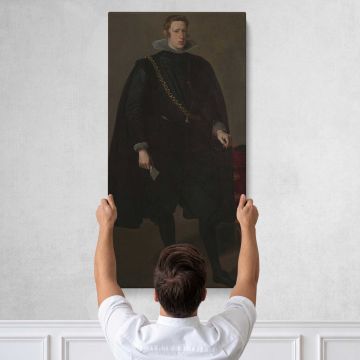 Philip IV of Spain by Diego Velazquez Canvas Wall Art Print