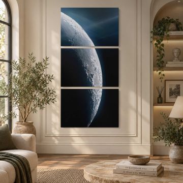 Cosmic Explorer through the Universe canvas print, interior display view