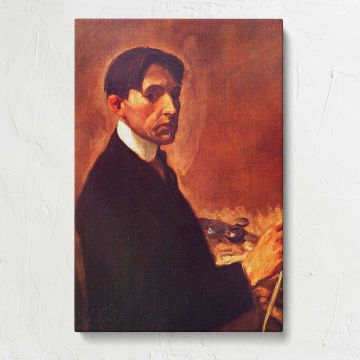 Artist Holding a Palette by John Sloan canvas print, front view