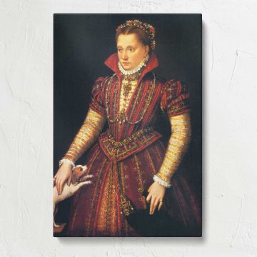 Woman in an Ornate Renaissance Dress canvas print, front view