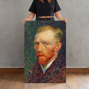 Self-Portrait of Vincent van Gogh by Vincent Van Gogh canvas print, held for scale