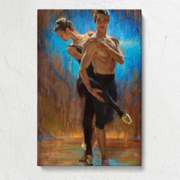 Ballet and Brilliant Blue by Daniel Gerhartz canvas print, front view