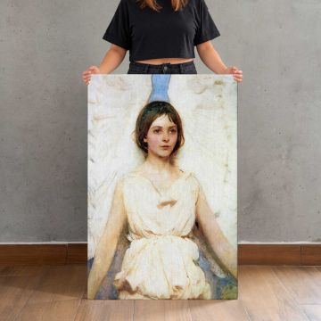 Angel by Abbott Handerson Thayer canvas print, held for scale