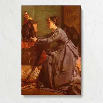 L-Inde A Paris-Le Bibelot Exotique by Alfred Stevens canvas print, front view