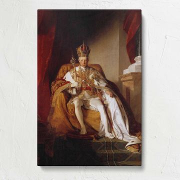 Emperor Franz I of Austria in Coronation Robes canvas print, front view