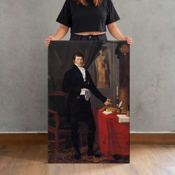 Baron Charles Louis de Keverberg de Kessel canvas print, held for scale