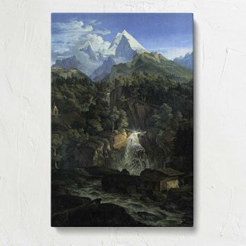 The Watzman by Adrian Ludwig Richter canvas print, front view