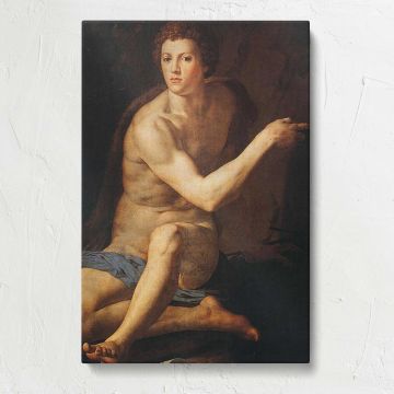 John the Baptist EUR by Agnolo Bronzino canvas print, front view