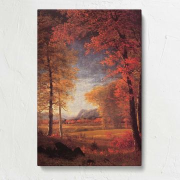 Autumn in America Oneida County New York by Albert Bierstadt canvas print, front view