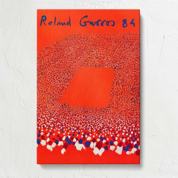 Roland Garros 1984 Tennis Court canvas print, front view