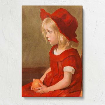 Fillette a l'Orange by Louise Breslau canvas print, front view