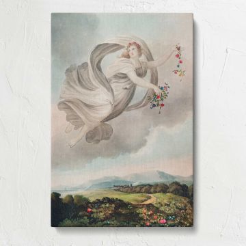 Flora Dispensing Her Favours on the Earth by Robert John Thornton canvas print, front view