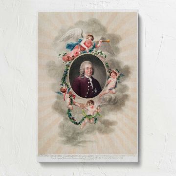 Portrait of Carl Linnaeus by Robert John Thornton canvas print, front view