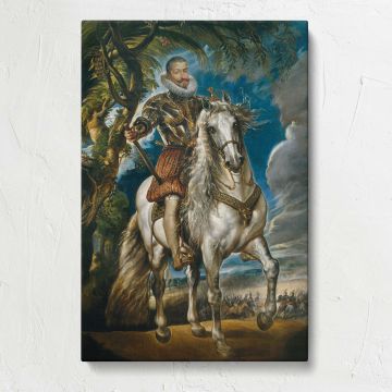 Equestrian Portrait of the Duke of Lerma by Peter Paul Rubens canvas print, front view