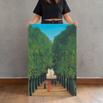 The Avenue in Saint-Cloud Park by Henri Rousseau canvas print, held for scale