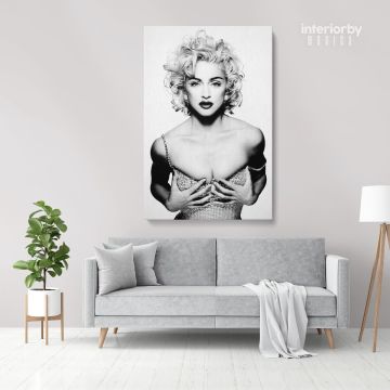 Madonna Young Sexy Boobs Pop Singer Art Modanna 80s Albums Canvas