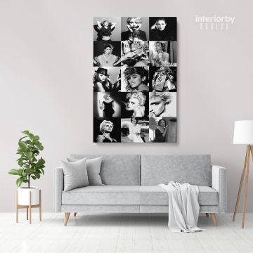 Modanna 80s Amazing Albums Collage Print Poster in Canvas Rolled Canvas