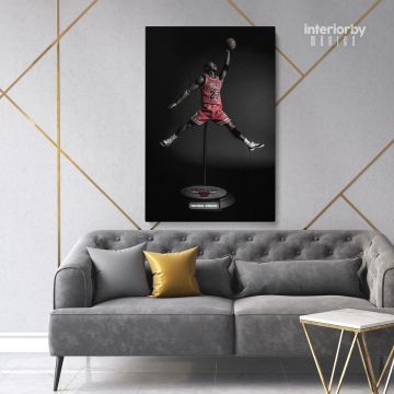Michael Jordan Basketball Canvas with Frame or Rolled Canvas
