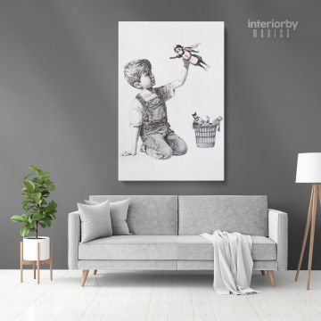 Banksy Donates New Artwork Celebrating Health Care Workers to British Hospital Canvas Wall Art