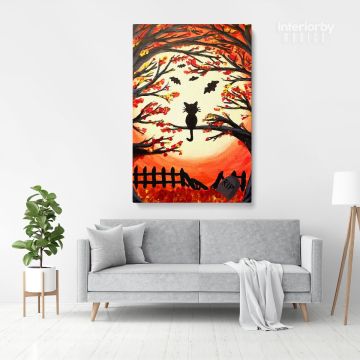 Halloween Paint and Sip NYC Painting Print Poster Canvas with Frame or Rolled Canvas