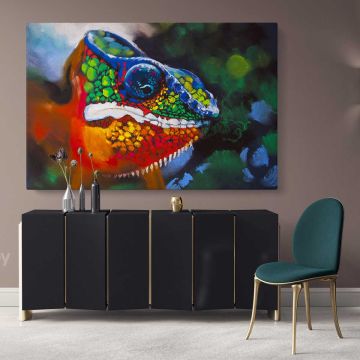 Toads Frog Original Pastel wall art Modern Print Abstract Canvas Wall Art