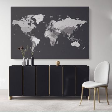 World map wall art World Map Canvas Large World Map Canvas Wall Art