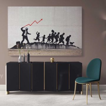 Banksy Street Arts Urban Modern Art Print in Canvas Wall Art