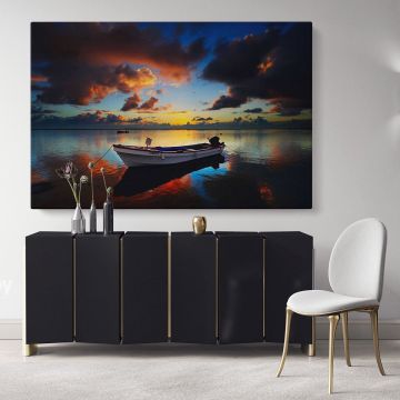 Boat Scenery wall art on Canvas Wall Art