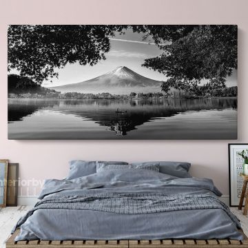 Panoramic Black and White Photography Printed Canvas Wall Artwork