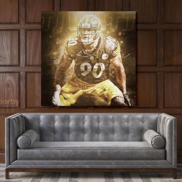 T. J. Watt Pittsburgh Poster Steelers Poster Football Canvas