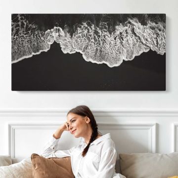 Dark Beach and Shoreline canvas print, interior display view