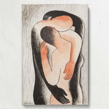 Embrace - Minimalist Abstract Figure Drawing By Mikula_ Galanda  