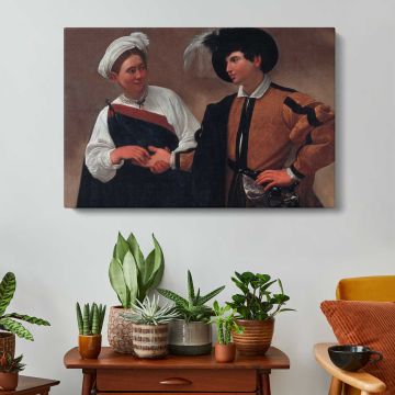 Good Luck by Caravaggio - canvas rear frame and hanging hardware