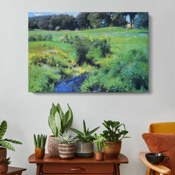 Green River Meadow - canvas rear frame and hanging hardware