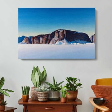 Greenland Coast by Rockwell Kent - canvas surface and wrapped edge detail