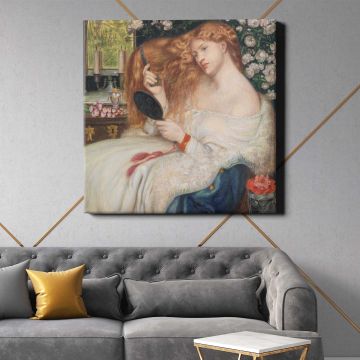 Lady Lilith by Dante Gabriel Rossetti and Henry Treffry Dunn — room mockup view 21