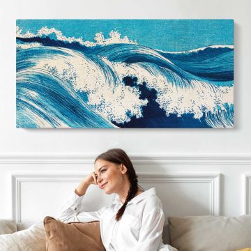 Ocean Waves by Uehara Konen canvas print, interior display view