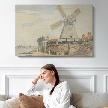 Old Mill at Battersea canvas print, interior display view
