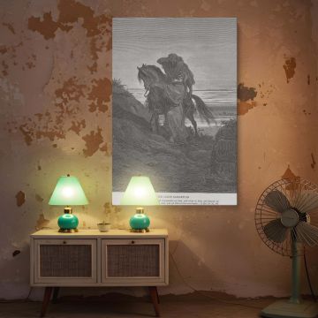 Powerful Christian canvas wall art of Gustave Dore's Good Samaritan, presenting a key moment of mercy from the Bible, with rich engraving detail and expressive poses-ideal for homes that honor faith-based teachings and moral virtue in daily life.