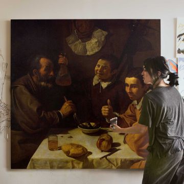 Peasants at Lunch by Diego Velázquez — room mockup view 3