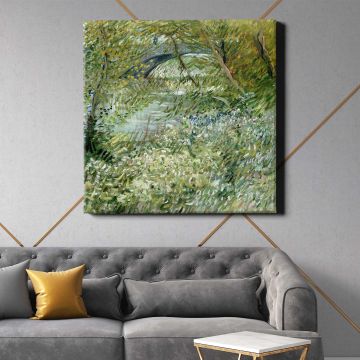 River Bank in Springtime (1887) — room mockup view 21