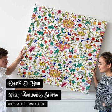 Romantic floral ornamental seamless pattern background — room mockup view 4