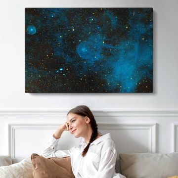 Runaway Star CW Leo and Interstellar Clouds canvas print, interior display view