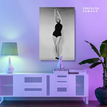 Marilyn Monroe Black and White Canvas Sexy Model Singer Nude Home Decor