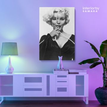 Black and White Canvas Marilyn Monroe Sexy Model Singer Nude Canvas Wall Art